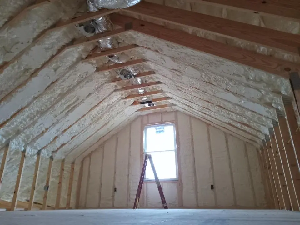 Spray foam roofing application for Crawl Space Insulation project in Round Lake Beach